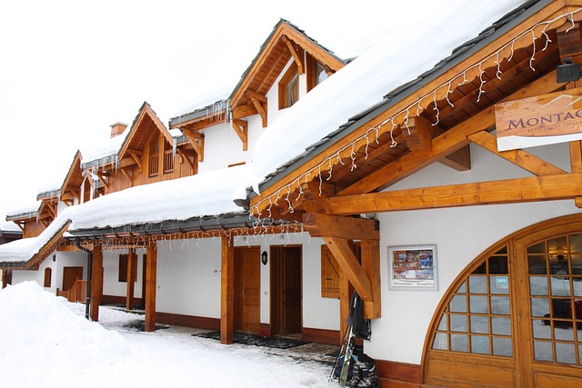 chalet de montagne luxe en hiver